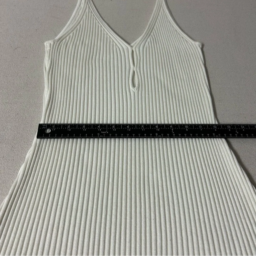 Abercrombie & Fitch Maxi Sweater Dress Womens LT Cream Ribbed